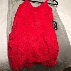 Coral lace Express dress!